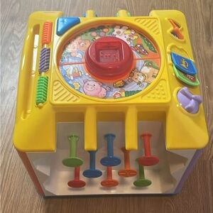 Fisher-Price Yellow and Red Learning Toy with Interactive Features Peek a Block